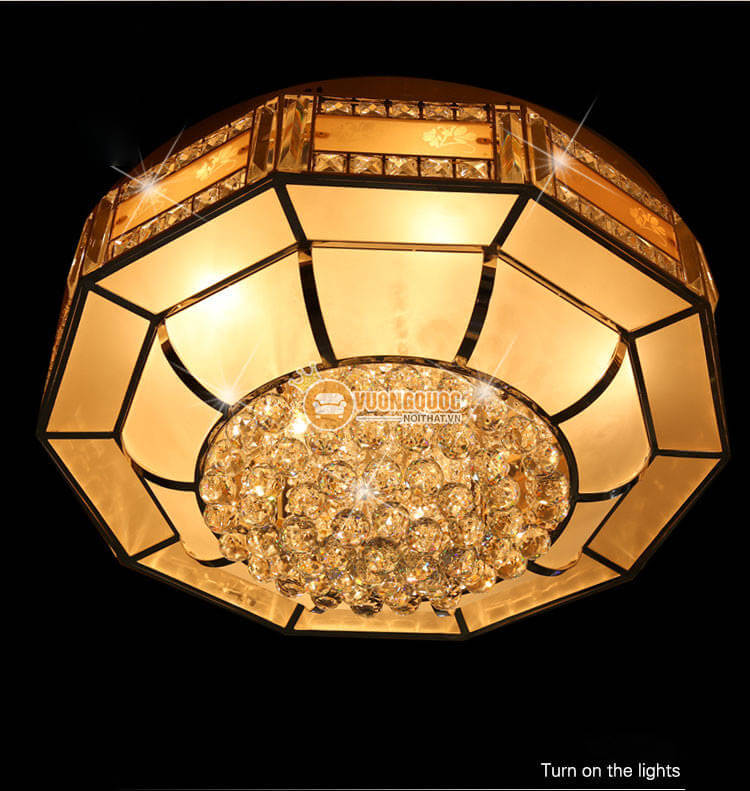 Đèn ốp trần pha lê hình đa giác CM253-7